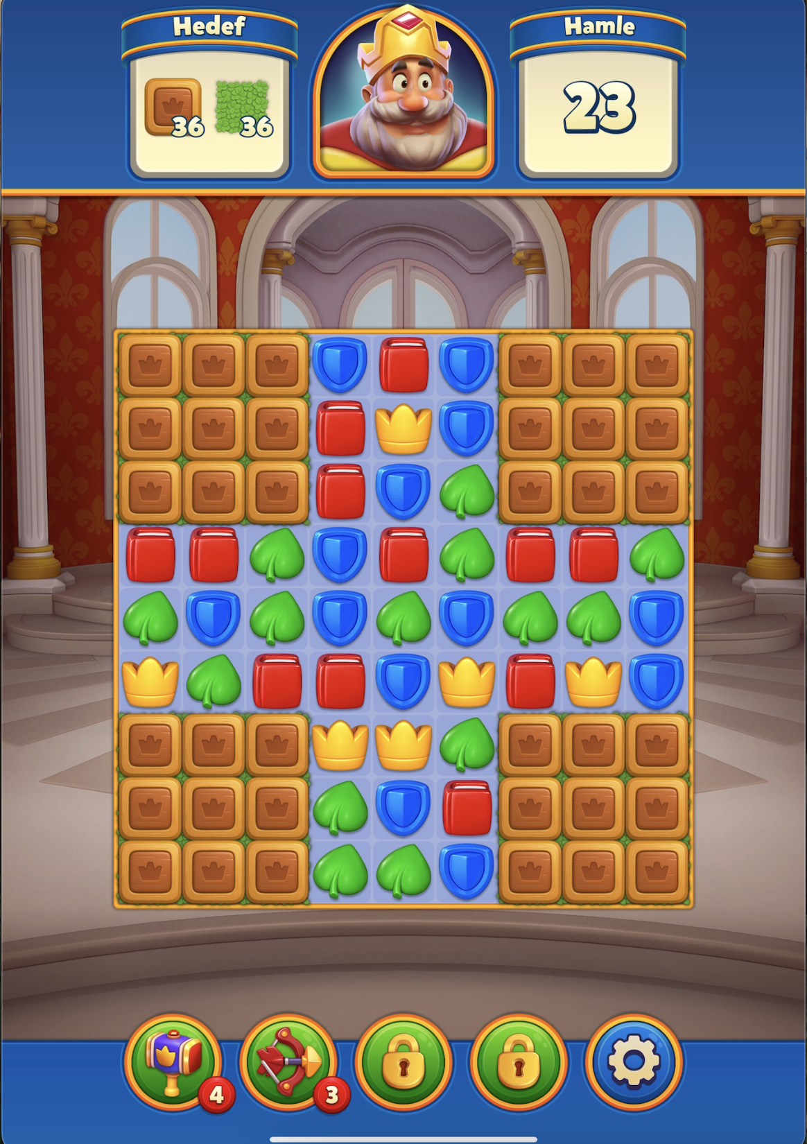 Level 15 board, katmanlı engel
