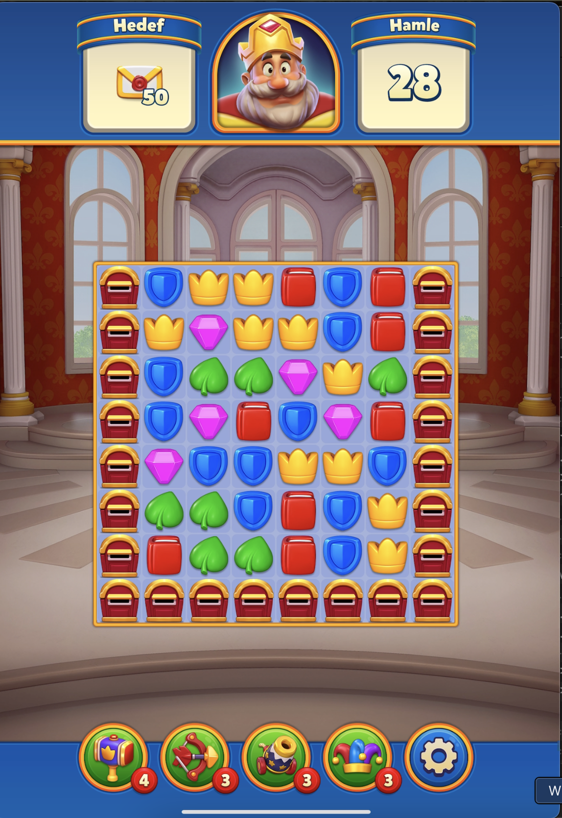 Level 21 board, üç kenarı saran Posta Kutusu