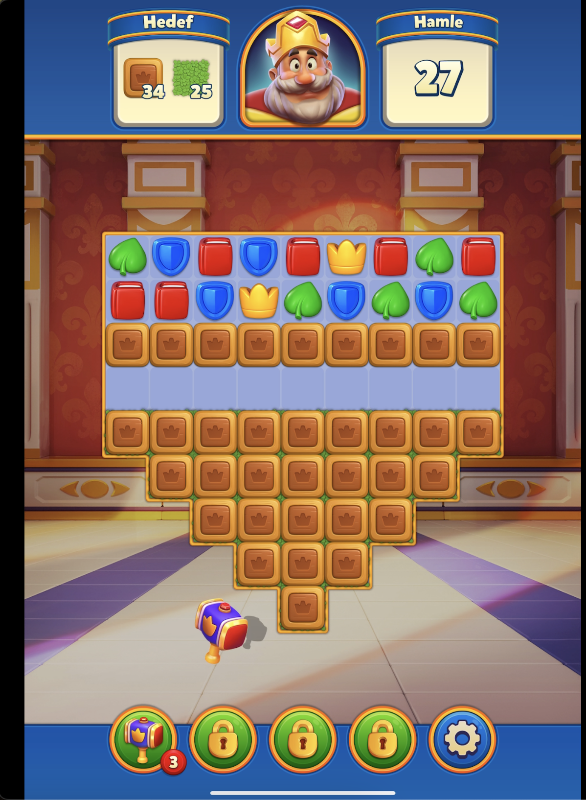 Level 8 board, kutu piramidi