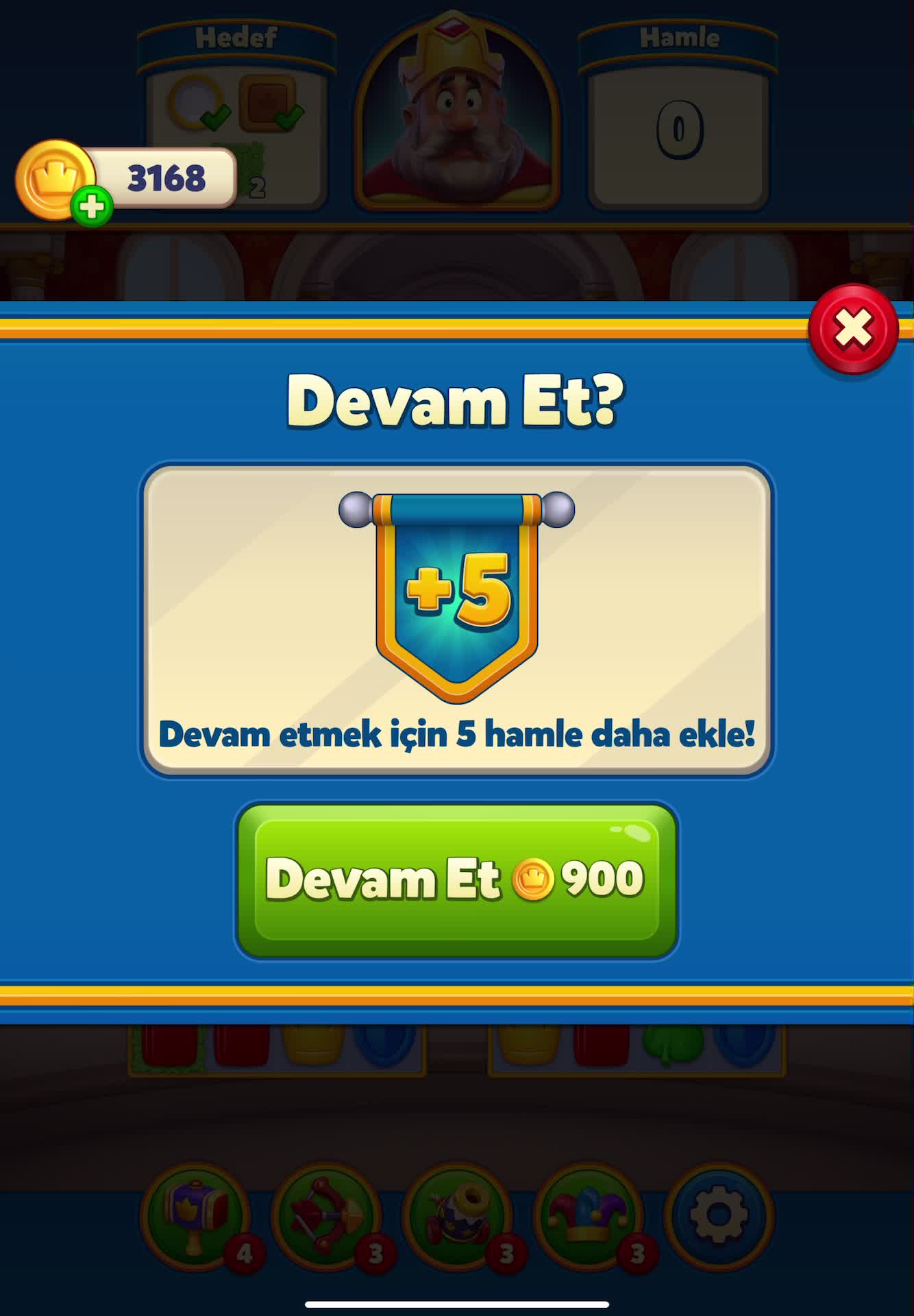 Devam Et? modalı