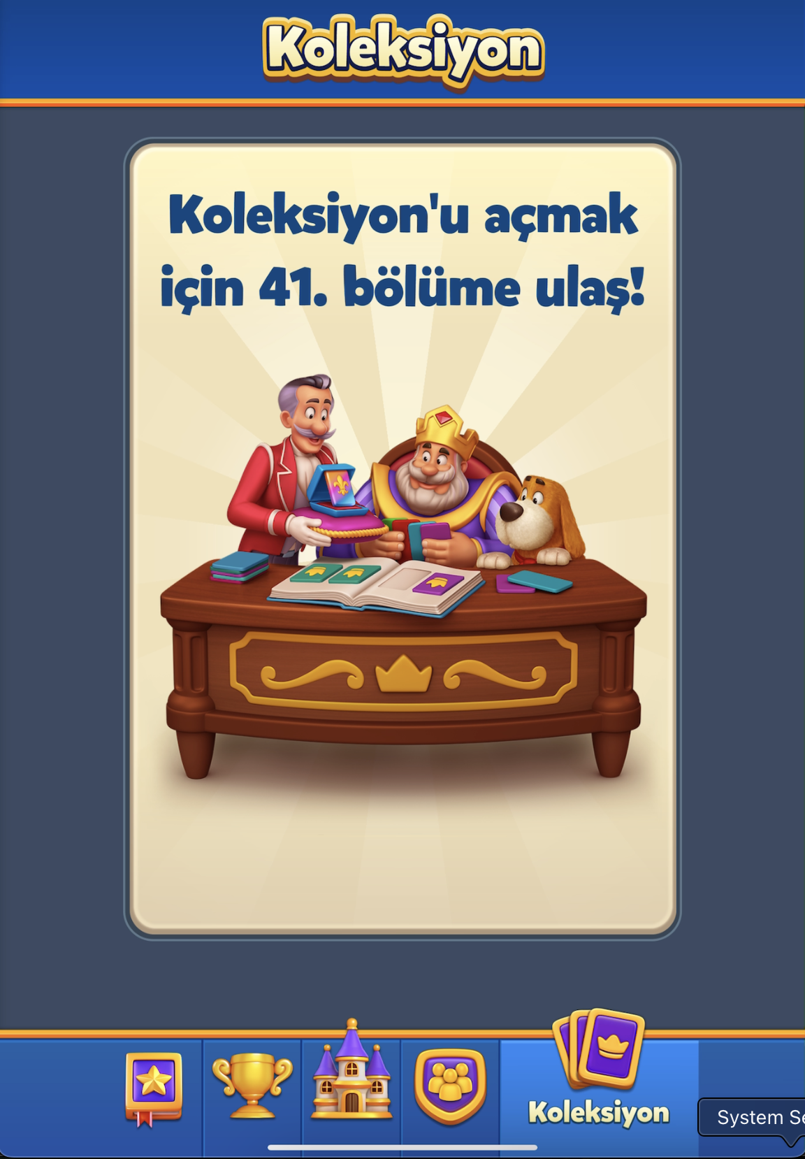 Koleksiyon'u açmak için 41. bölüme ulaş, kilitli önizleme kartı