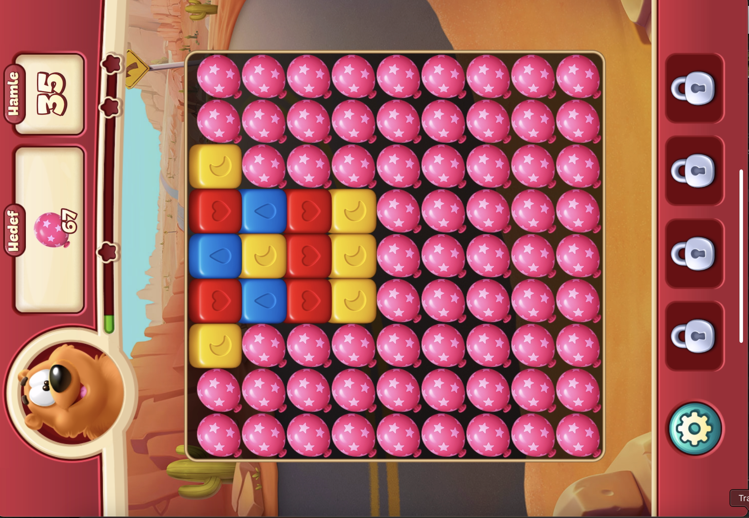 Toon Blast Level 1, tek hedef