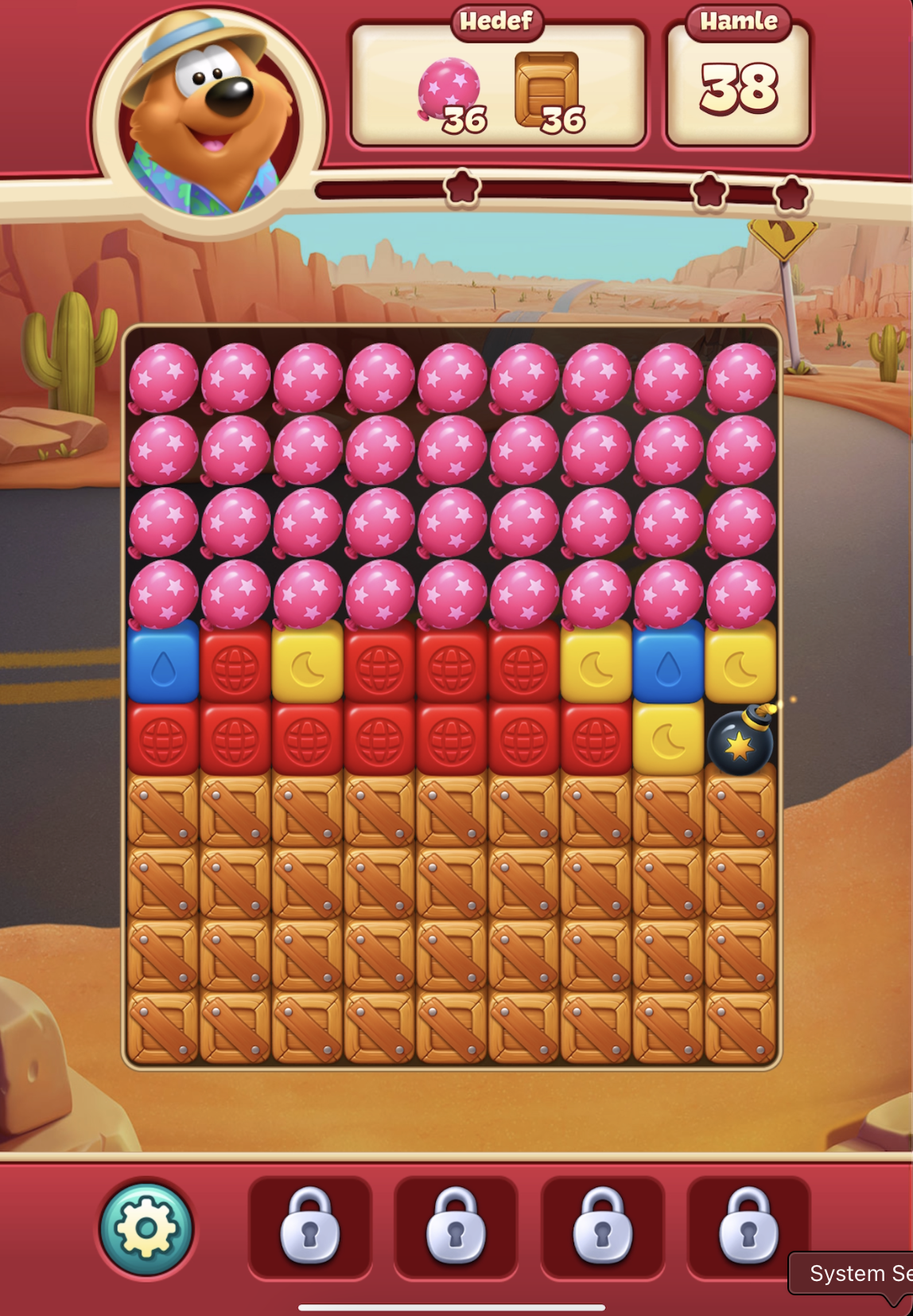 Toon Blast Level 7, çift hedef